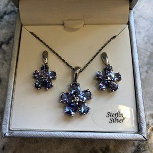 NIB--Tanzanite & Diamond Set